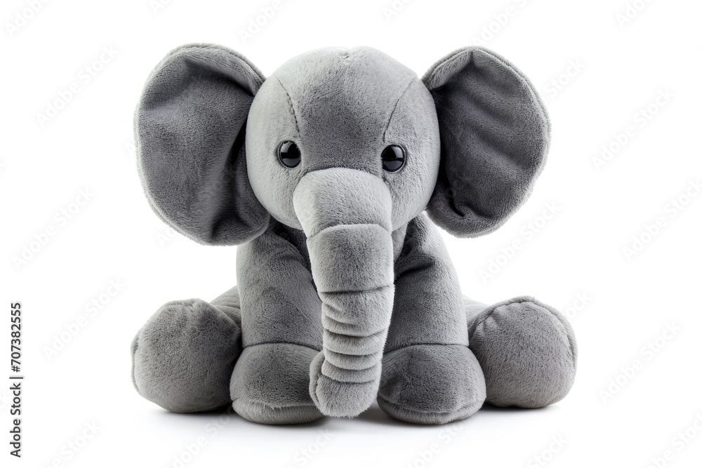 An isolated elephant doll on a white background An isolated elephant doll on a white background