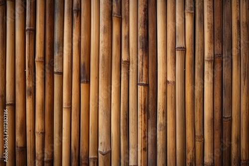 Background texture of aged bamboo fence