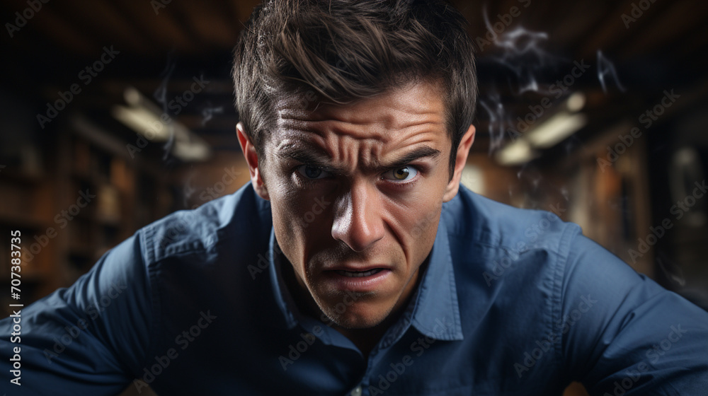 Portrait of an angry man Portrait of an angry man