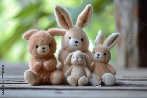 Bunny family stuffed animal collection