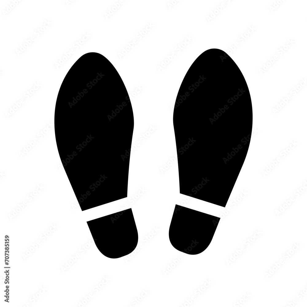 Shoes print icon vector Shoes print icon vector