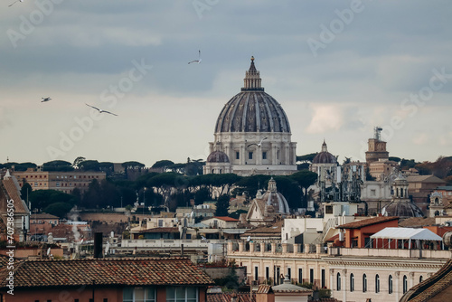 Skyline and rooftops of Rome from Victor Emmanuel II Monument photo