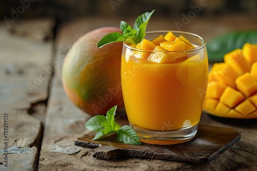Mango juice with a tropical twist is refreshing