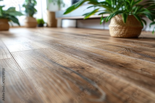 Texture and pattern of natural wood on laminate and parquet boards used for interior design background