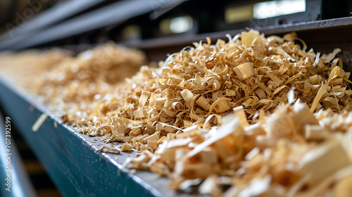 Um panorama das operações de fábrica de papel e celulose com maquinaria industrial processando fibras de madeira destacando o processo de fabricação de papel na indústria florestal photo