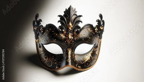 venetian carnival mask on white background, Generative AI © Eduardo