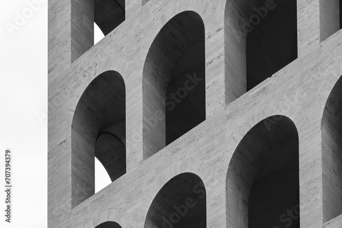 The Palazzo della Civilta Italiana, also known as the Colosseo Quadrato, is a building in the EUR district in Rome. photo