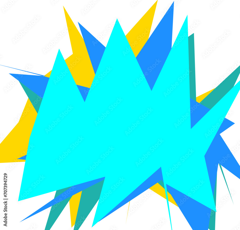 Fototapeta premium An abstract transparent cut out neon star burst shape design element.