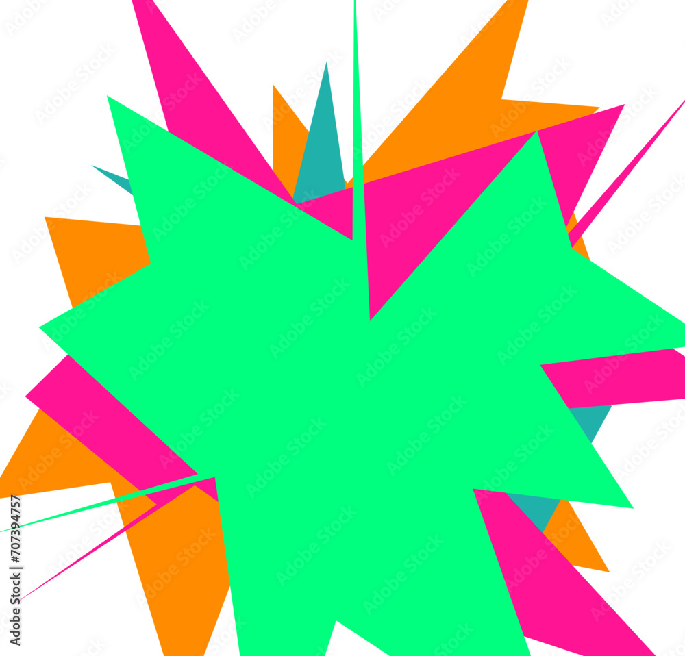 An abstract transparent cut out neon star burst shape design element. An abstract transparent cut out neon star burst shape design element.