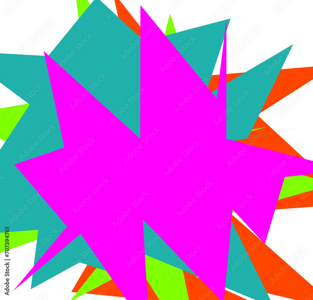 An abstract transparent cut out neon star burst shape design element. An abstract transparent cut out neon star burst shape design element.