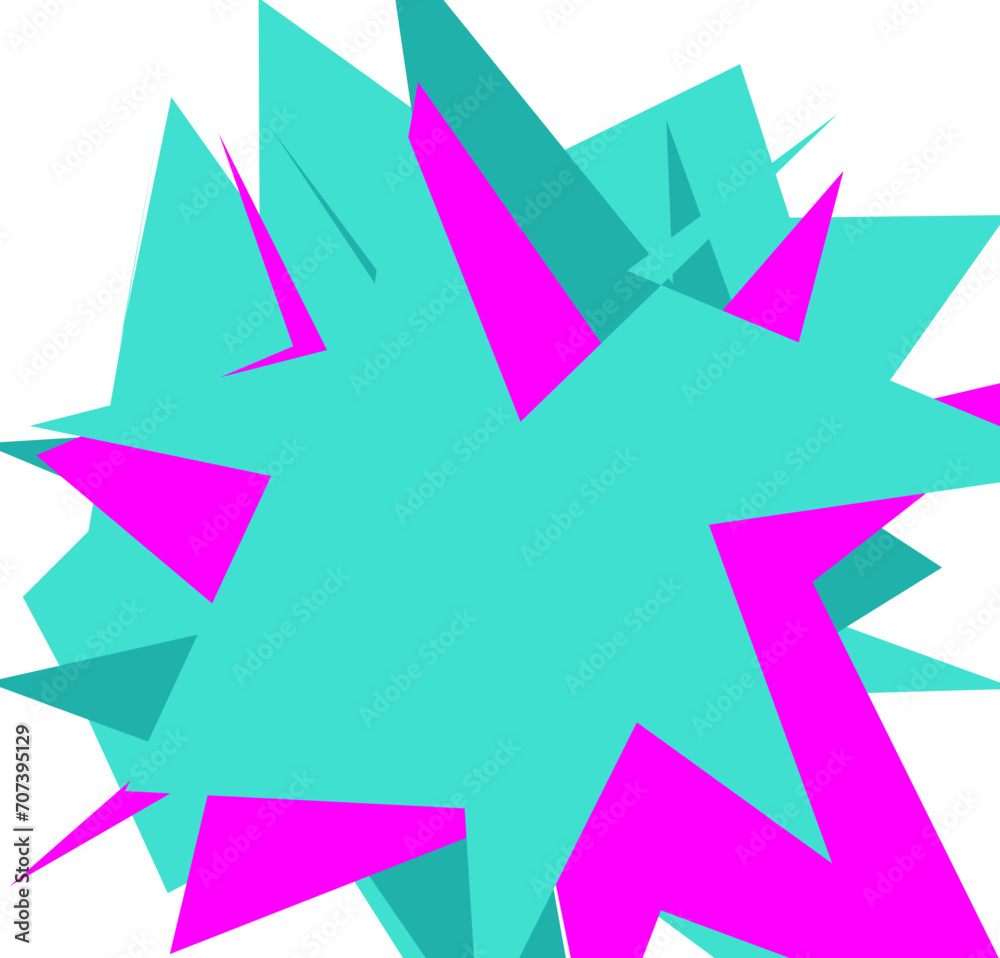 An abstract transparent cut out neon star burst shape design element. An abstract transparent cut out neon star burst shape design element.
