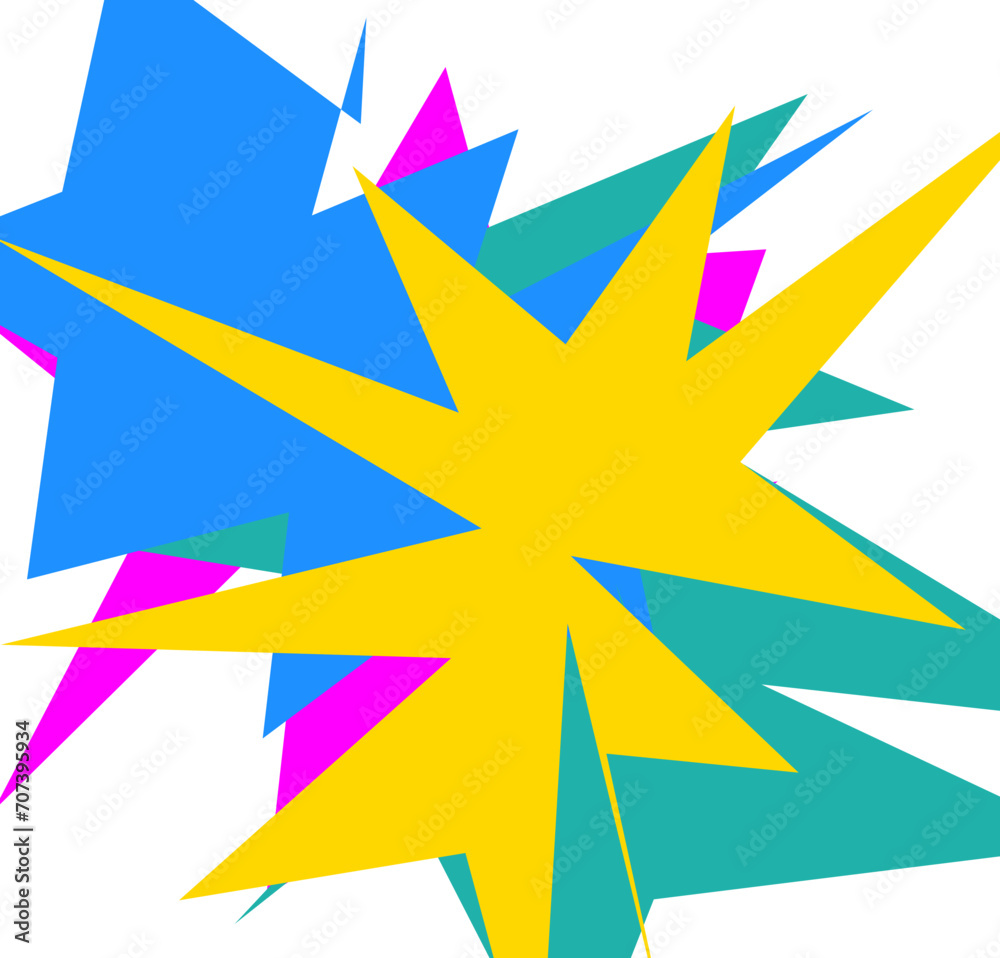 An abstract transparent cut out neon star burst shape design element. An abstract transparent cut out neon star burst shape design element.