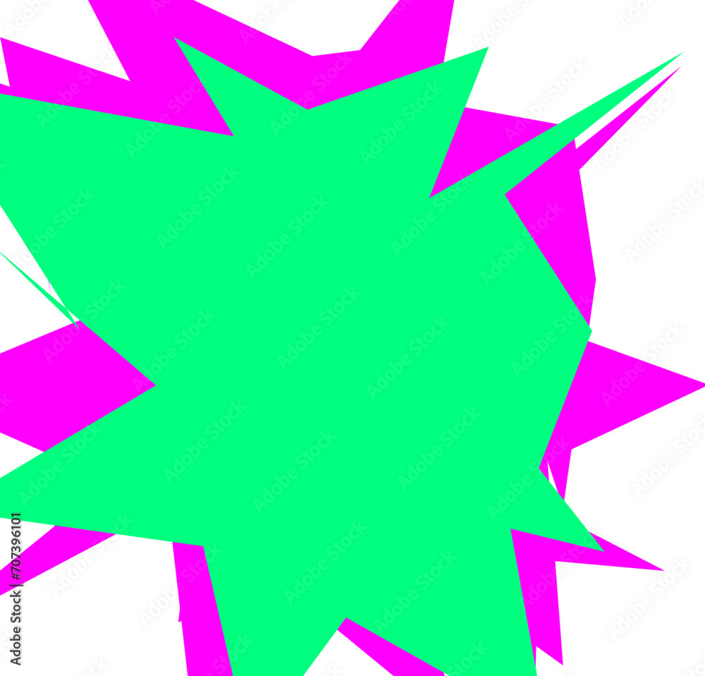 An abstract transparent cut out neon star burst shape design element. An abstract transparent cut out neon star burst shape design element.