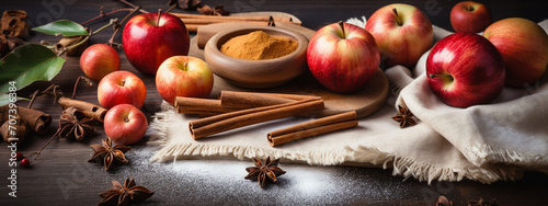 autumn baking with fresh apples spice