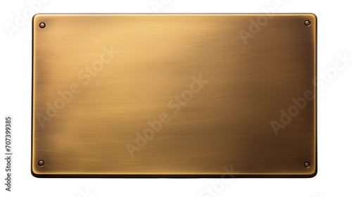 a close up of a gold plate photo