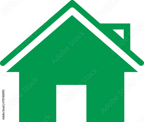 Home/ House icon. Location Green icon 