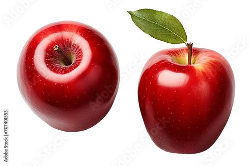 a close up of two apples photo