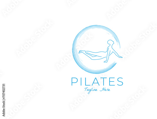Abstract Pilates Yoga Logo Identity design