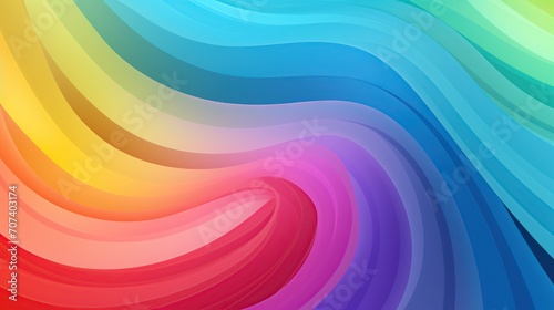 Colorful smooth waves on a gradient  futuristic background featuring abstract wave lines