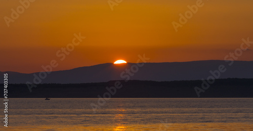 Sunset near Crikvenica  a place on the Croatian coast