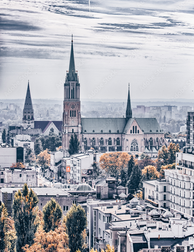 City panorama - Cathedral - Łódź - Poland