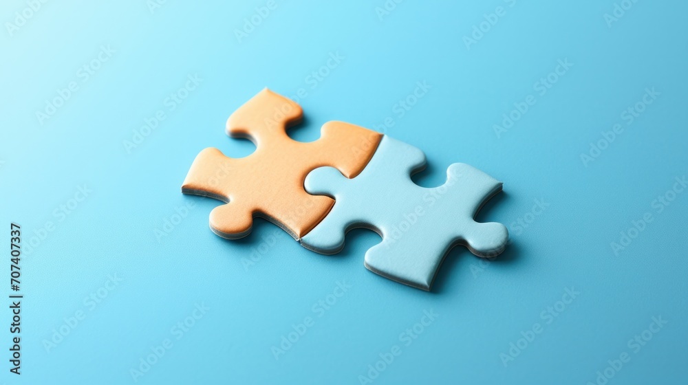 Fototapeta premium Puzzle. Business strategy, success solution, jigsaw games symbol. Idea metaphor. Creative idea, connection, challenge, partnership, teamwork, match