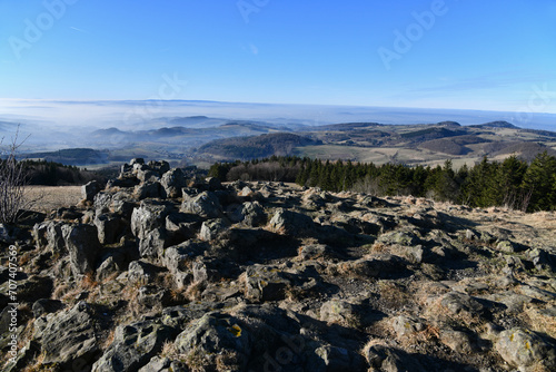 Blick von der Wasserkuppe in die hessische Rhön