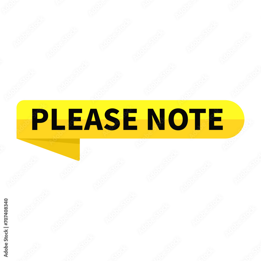 Please Note Yellow Rectangle Rounded Ribbon Shape For Information Announcement Detail
Please Note Yellow Rectangle Rounded Ribbon Shape For Information Announcement Detail