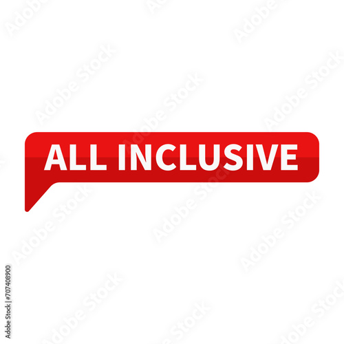 All Inclusive Red Rectangle Shape For Sale Promotion Business Marketing Social Media Information
