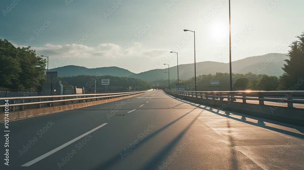 background of traffic on a quiet highway