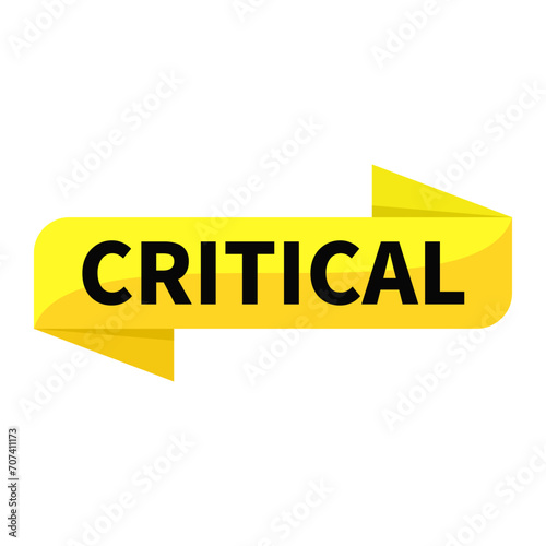 Critical Yellow Ribbon Rectangle Shape For Situation Information Detail
