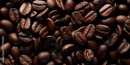 Roasted coffee grains. generative AI