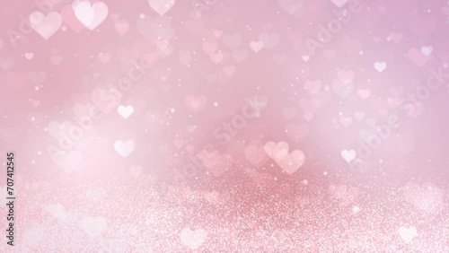 shining heart of light. Abstract valentine background.loop video.(082)