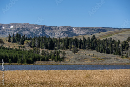 Swan Lake with Gallatin Moundtain Range Background.