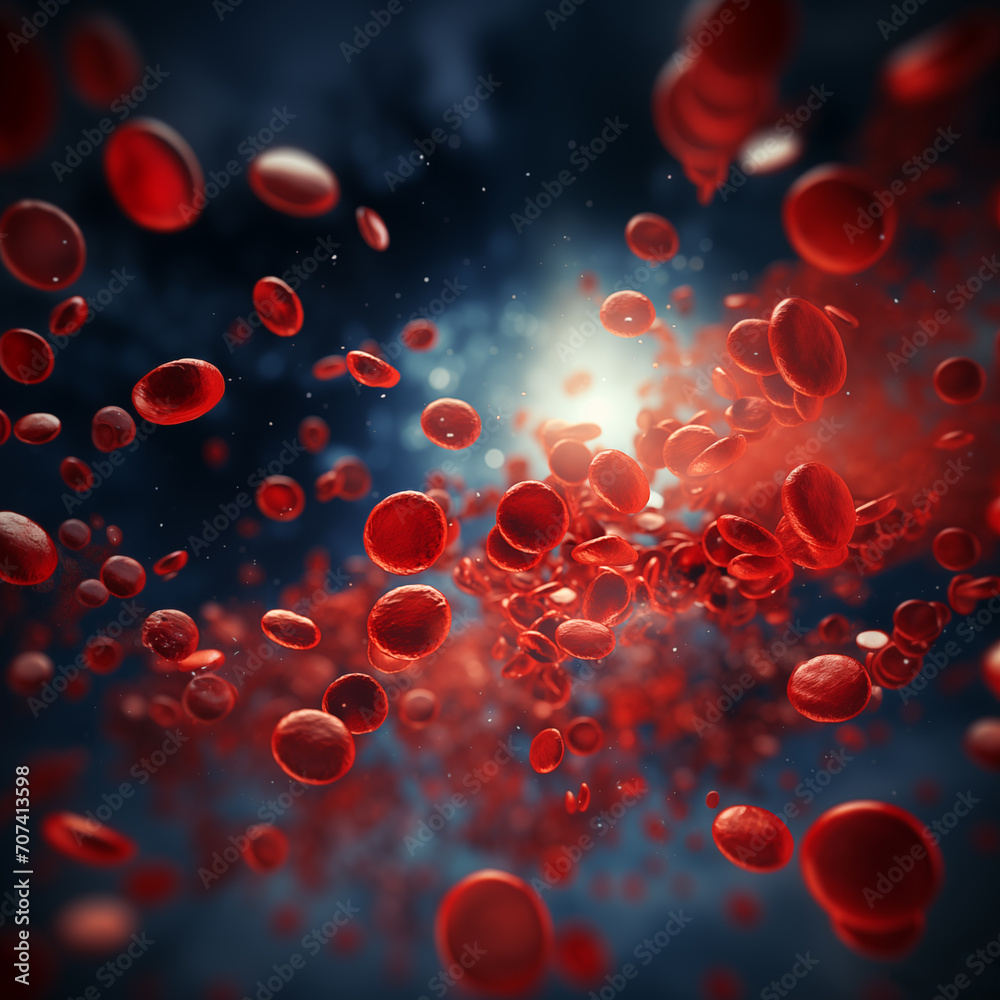 Floating blood cells