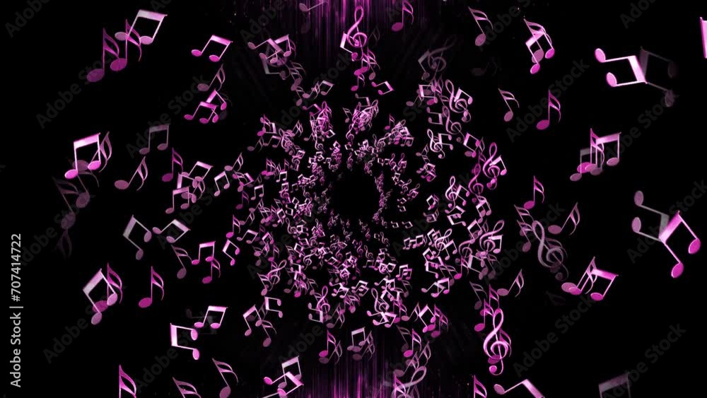 Msic Note Stream Musical note streaming up in melody with composer. Musical Notes Flying ...