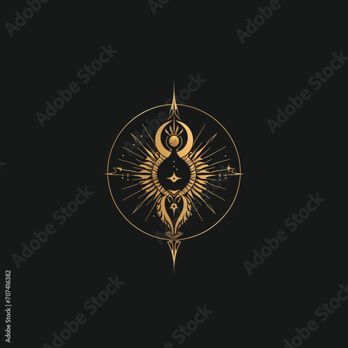 Celestial Harmony Symbol with Ornamental Design