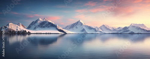 beautiful lake background with mountains. beautiful view