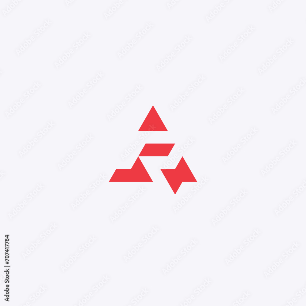 R monogram logo in minimalist geometric style with red color. R monogram logo in minimalist geometric style with red color.