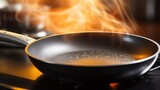 non-stick frying pan with a durable, scratch-resistant surface generative ai