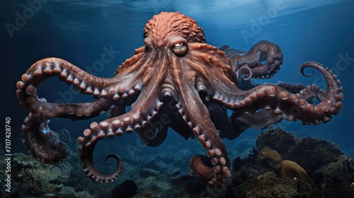 octopus displaying its remarkable intelligence generative ai