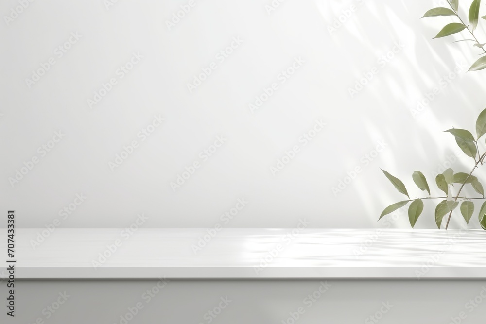 Natural podium product display with leaves tropical forest background Natural podium product display with leaves tropical forest background