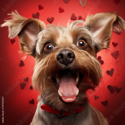 yorkshire terrier with heart photo