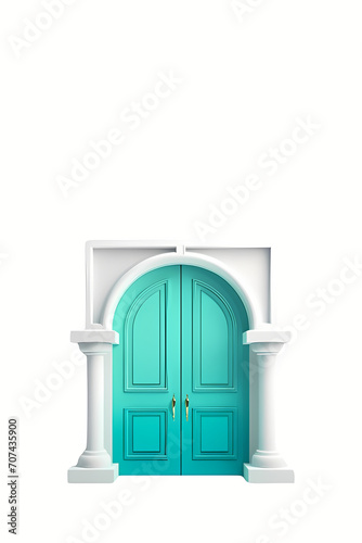 double door between two pillars