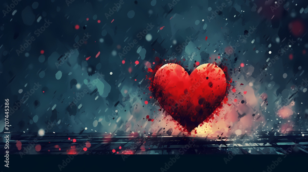 Vibrant Valentine's Day background with red hearts Vibrant Valentine's Day background with red hearts
