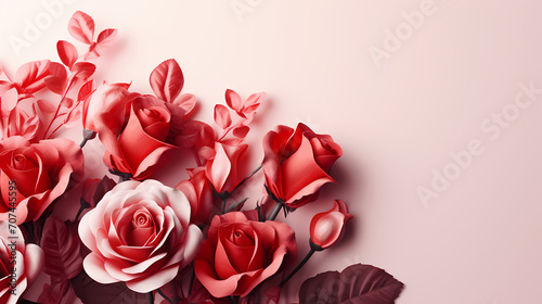Vibrant Valentine s Day background with red hearts