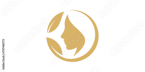 luxury beauty logo design, salon care logo design template.