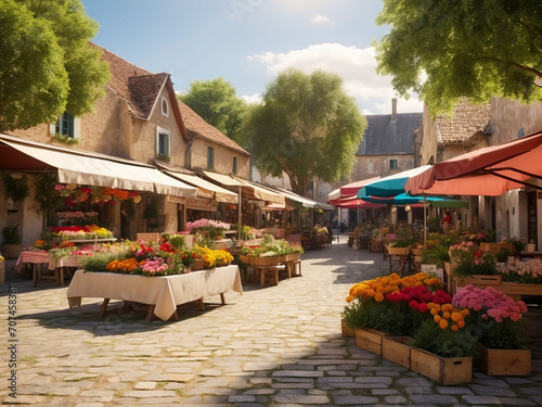 A countryside village market landscape © Rasel