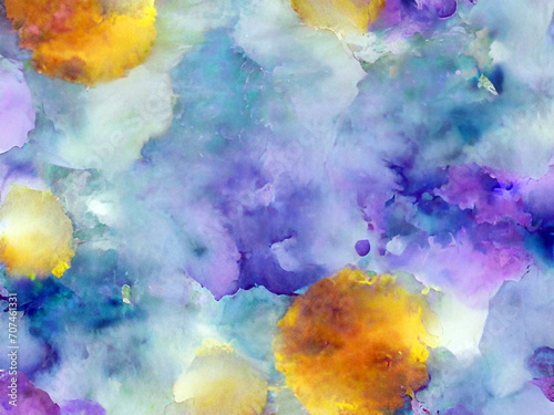 Abstract watercolor hand painted pattern with colorful background
