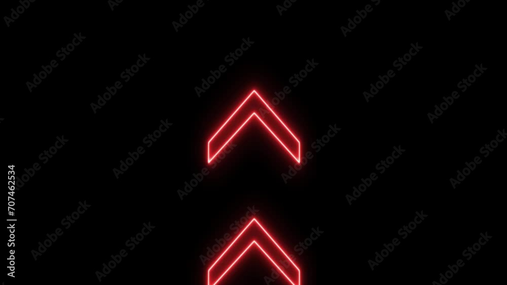 Abstract neon arrow loop loading icon and swipe arrow signal point animation Abstract neon arrow loop loading icon and swipe arrow signal point animation